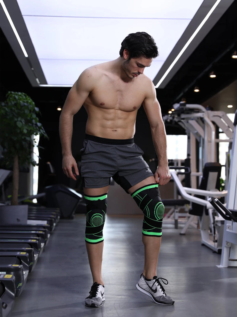 peça de esportes masculino compressão joelheira elástica suporte almofadas joelheiras equipamentos fitness voleibol basquete ciclismo