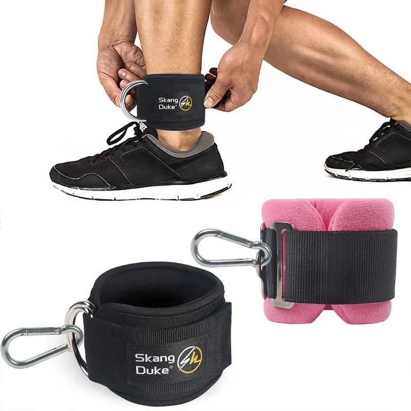 Fitness Equipment Gym Ankle Strap Padded Double D-ring Adjustable Ankle Weight Leg Training Brace Support Sport Safety Abductors