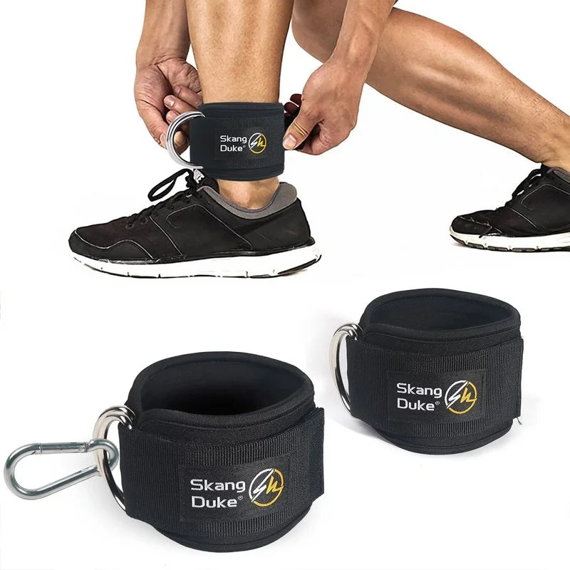 Fitness Equipment Gym Ankle Strap Padded Double D-ring Adjustable Ankle Weight Leg Training Brace Support Sport Safety Abductors
