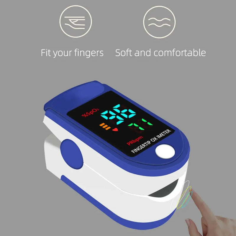 Portable Medical Finger Oximeter Digital Fingertip Pulse Oximeter Blood Oxygen Saturation Meter SPO2 PR PI Heart Rate Monitor